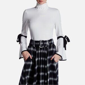 TOV Holy Long Bell Sleeve Turtleneck Knit Top